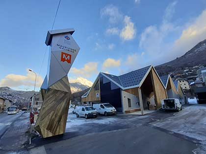 signalétique Maurienne Galibier sur totem