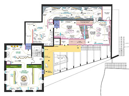 plan de l'espace muséographique